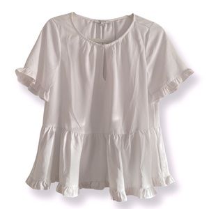Madewell flowy top size small all white